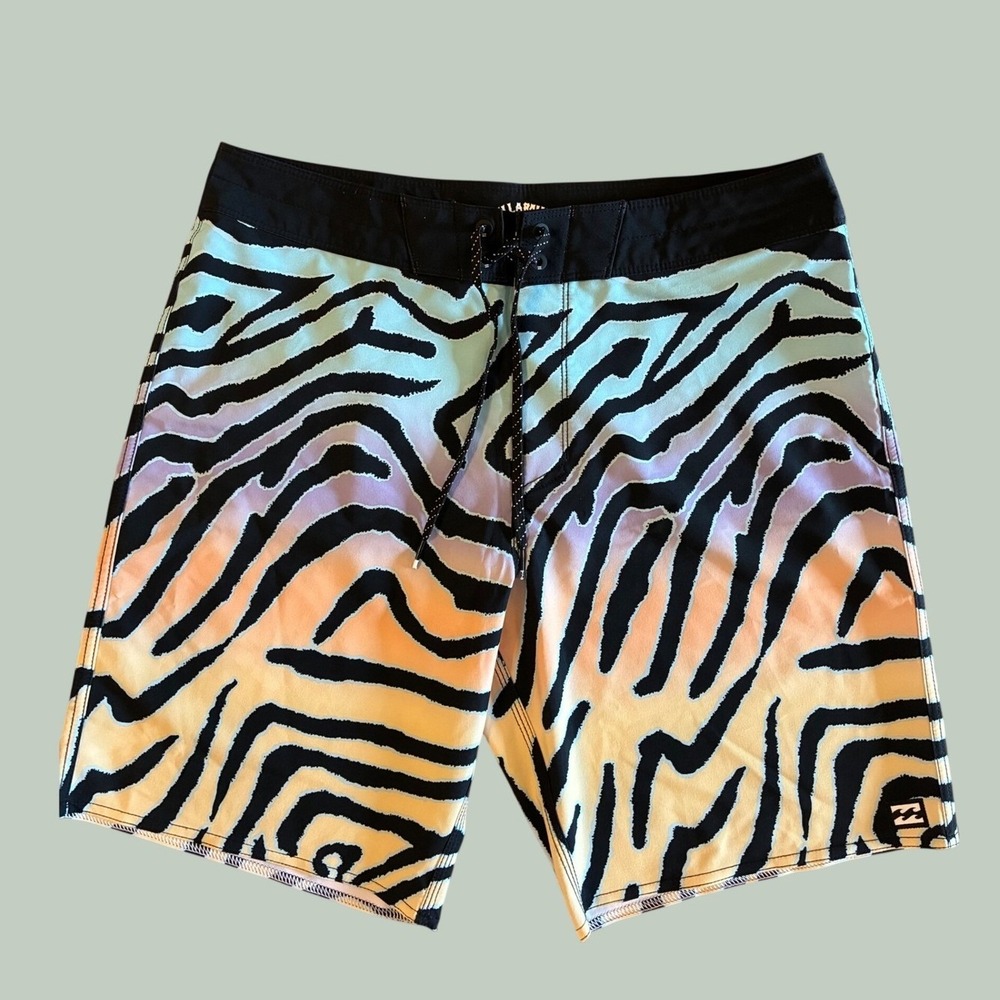 Billabong Recycler Sundays Pro Zebra Board Shorts Mens 32 Pastel Sunset Gradient